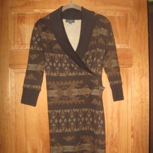 LRL Lauren Jeans Co. Brown Dress